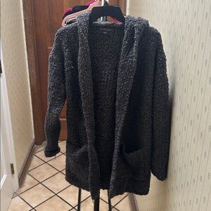 Barefoot Dreams Cozy Heavy  Hooded Cardigan sweater NWOT S/M NO LOW BALL OFFERS